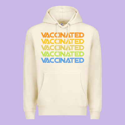 Vaccinated Retro Premium Hoodie Designed By Artisfamous