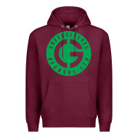 Burgundy Greensleeves Records Premium Hoodie - artisFamous