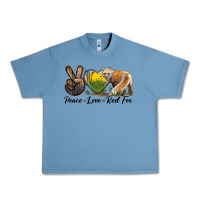 Pebble Blue Peace Love Red Fox Urban Heavy Tee - LillyAllenDesigns