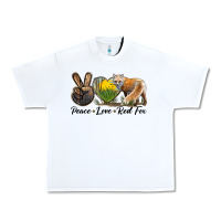 White Peace Love Red Fox Urban Heavy Tee - LillyAllenDesigns