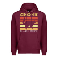 Burgundy chonk cat funny cat meme cat dad cat mom Premium Hoodie - artisFamous