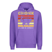Purple chonk cat funny cat meme cat dad cat mom Premium Hoodie - artisFamous