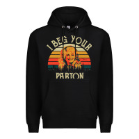 Black vintage i beg your parton Premium Hoodie - artisFamous