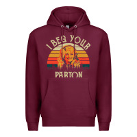 Burgundy vintage i beg your parton Premium Hoodie - artisFamous