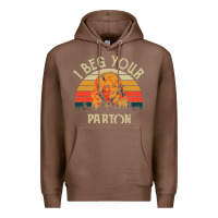 Chestnut vintage i beg your parton Premium Hoodie - artisFamous