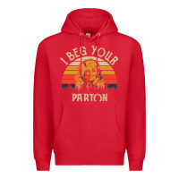 Red vintage i beg your parton Premium Hoodie - artisFamous