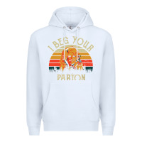 White vintage i beg your parton Premium Hoodie - artisFamous