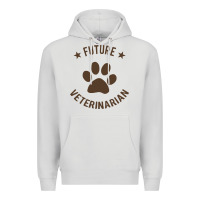 Dove Grey future veterinarian Premium Hoodie - artisFamous