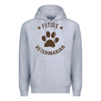 Heather Grey future veterinarian Premium Hoodie - artisFamous