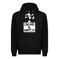 Black game & watch tribute Premium Hoodie - artisFamous
