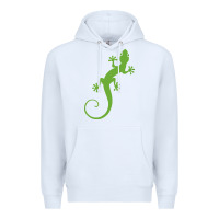 White gecko reptile Premium Hoodie - artisFamous