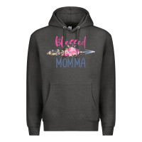 Charcoal Heather blessed momma Premium Hoodie - artisFamous