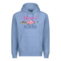 Colony Blue blessed momma Premium Hoodie - artisFamous