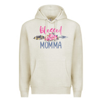 Oatmeal Heather blessed momma Premium Hoodie - artisFamous