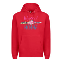 Red blessed momma Premium Hoodie - artisFamous