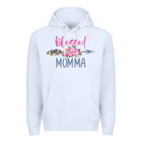 White blessed momma Premium Hoodie - artisFamous