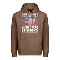 Chestnut back to back undefeated world war champs Premium Hoodie - artisFamous