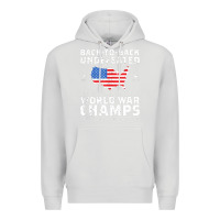 Dove Grey back to back undefeated world war champs Premium Hoodie - artisFamous