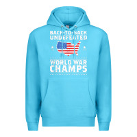 Ocean Blue back to back undefeated world war champs Premium Hoodie - artisFamous