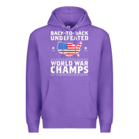 Back To Back Undefeated World War Champs Premium Hoodie | Teevron