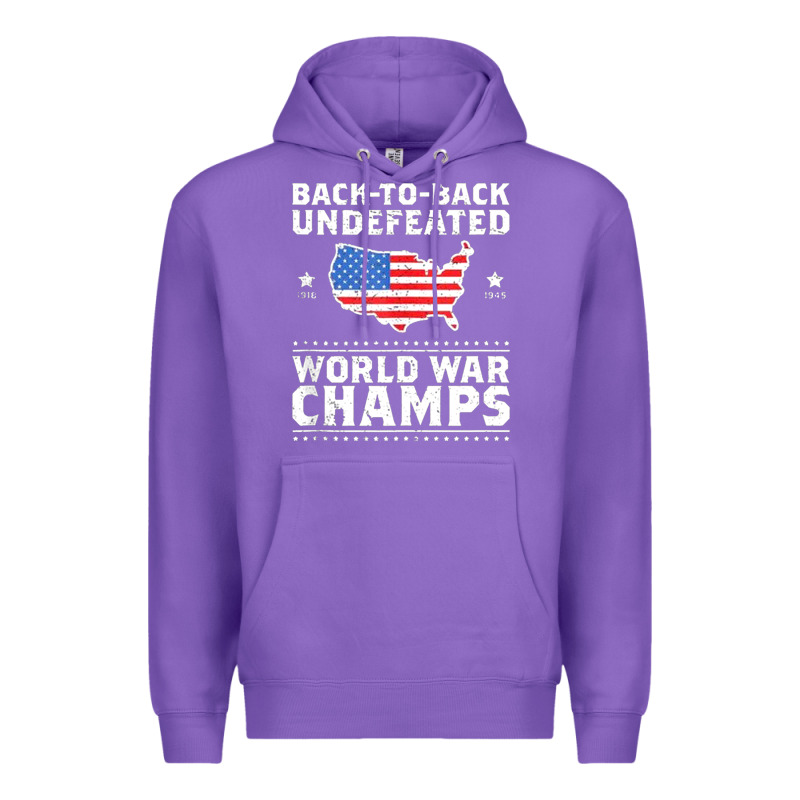 Back To Back Undefeated World War Champs Premium Hoodie by artisFamous | Teevron