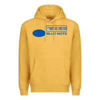 Mustard blue note jazz music records Premium Hoodie - artisFamous