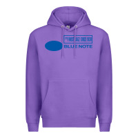 Purple blue note jazz music records Premium Hoodie - artisFamous