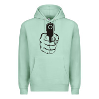 Seafoam hands up pistol Premium Hoodie - artisFamous