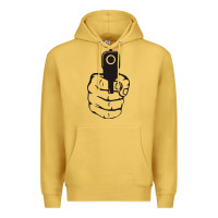 Antique Gold hands up pistol Premium Hoodie - artisFamous