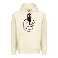 Sandshell hands up pistol Premium Hoodie - artisFamous