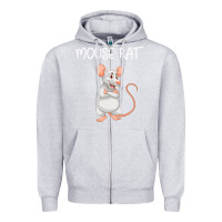 Heather Grey Mouse Rat Zipper Hoodie - Bettercallsaul