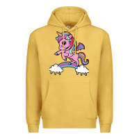 Antique Gold cute unicorn Premium Hoodie - artisFamous