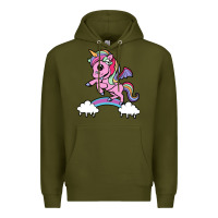 Army Green cute unicorn Premium Hoodie - artisFamous