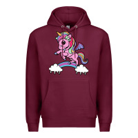 Burgundy cute unicorn Premium Hoodie - artisFamous