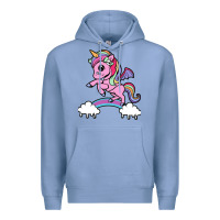 Colony Blue cute unicorn Premium Hoodie - artisFamous
