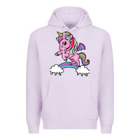 Lilac cute unicorn Premium Hoodie - artisFamous