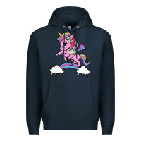 Navy cute unicorn Premium Hoodie - artisFamous