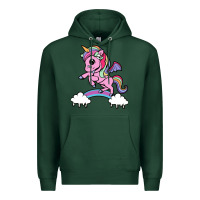 Sports Green cute unicorn Premium Hoodie - artisFamous