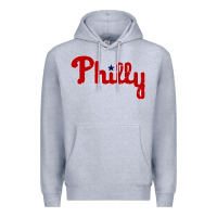Heather Grey baseball philly Premium Hoodie - artisFamous