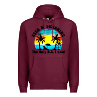 Burgundy beer n' sunshine the only B.S. i need Premium Hoodie - artisFamous