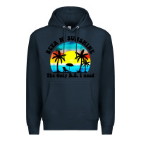 Navy beer n' sunshine the only B.S. i need Premium Hoodie - artisFamous
