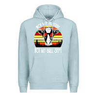 Blue Mist vintage not my pasture not my bull cow Premium Hoodie - artisFamous