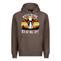 Coffee vintage not my pasture not my bull cow Premium Hoodie - artisFamous