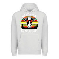 Dove Grey vintage not my pasture not my bull cow Premium Hoodie - artisFamous