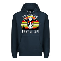Navy vintage not my pasture not my bull cow Premium Hoodie - artisFamous