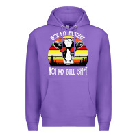 Purple vintage not my pasture not my bull cow Premium Hoodie - artisFamous