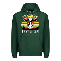 Sports Green vintage not my pasture not my bull cow Premium Hoodie - artisFamous