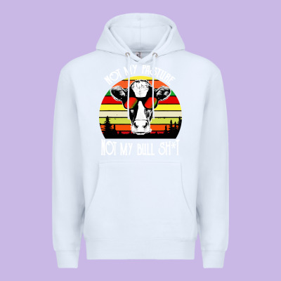 Vintage Not My Pasture Not My Bull Cow Premium Hoodie Designed By Artisfamous