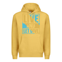 Antique Gold Live And Let Dive Retro Style Premium Hoodie - artisFamous