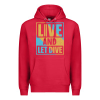 Cardinal Live And Let Dive Retro Style Premium Hoodie - artisFamous